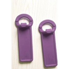 CATEKSSS 2 Adet Sert Plastik Konserve/ Kavanoz Açacağı-Mor