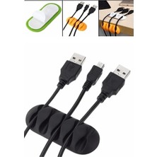 CATEKSSS 5 Kanallı Kablo Tutucu Düzenleyici Fiş USB Şarj Kablosu Tutucu Kablo Sabitleyici
