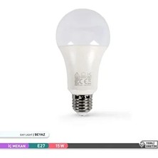 CATEKSSS LED Ampul 15 W E-27 6500K Beyaz Işık - AA13-01523 Beyaz