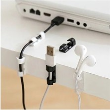CATEKSSS Kablo Tutucu Yapışkanlı Mini 20LI Kanal USB Şarj Veri Kablosu Tutucu Yapışkanlı Kordon Şeffaf Turunc