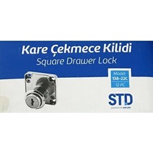 CATEKSSS Kare Çekmece Kilidi Kapak Dolap Kilidi Posta Kutusu Kilidi Çift Anahtarlı