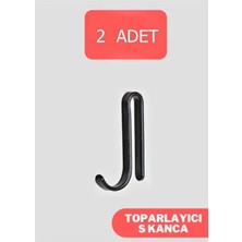 CATEKSSS Siyah 2'li Kanca Askı Siyah
