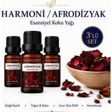 Harmoni Afrodizyak Esansiyel Uçucu Koku 3X10ML Difüzör Esansı Buhurdanlık Yağı ve Oda Kokusu
