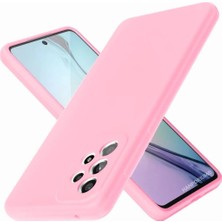 HANPORIUM Samsung Galaxy A52 Uyumlu Silikon Kılıf - Pastel Renk Tonu Kamera Korumalı Esnek Kapak - Pembe