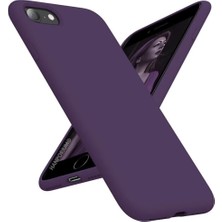 HANPORIUM Apple iPhone 6 Uyumlu Silikon Kılıf - Pastel Renk Tonu Kamera Korumalı Esnek Kapak - Mor