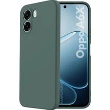 HANPORIUM Oppo A6X Uyumlu Silikon Kılıf - Pastel Renk Tonu Kamera Korumalı Esnek Kapak - Yeşil