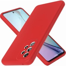 HANPORIUM Samsung Galaxy A33 Uyumlu Silikon Kılıf - Pastel Renk Tonu Kamera Korumalı Esnek Kapak - Kırmızı
