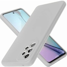 HANPORIUM Samsung Galaxy A52 Uyumlu Silikon Kılıf - Pastel Renk Tonu Kamera Korumalı Esnek Kapak - Gri