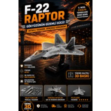Genç 3D F-22 Raptor Maket Uçak Kit Kartı - Demonte 3D Savaş Uçağı Maketi - Havacılık Hobi ve Masaüstü Dekoratif Savaş