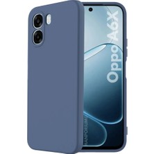 HANPORIUM Oppo A6X Uyumlu Silikon Kılıf - Pastel Renk Tonu Kamera Korumalı Esnek Kapak - Lacivert