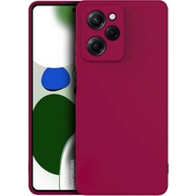 HANPORIUM Poco X5 Pro 5g Uyumlu Silikon Kılıf - Pastel Renk Tonu Kamera Korumalı Esnek Kapak - Mürdüm