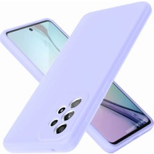 HANPORIUM Samsung Galaxy A23 Uyumlu Silikon Kılıf - Pastel Renk Tonu Kamera Korumalı Esnek Kapak - Lila