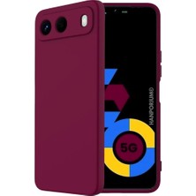HANPORIUM Infinix Hot 60I 5g Uyumlu Silikon Kılıf - Pastel Renk Tonu Kamera Korumalı Esnek Kapak - Mürdüm