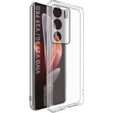 HANPORIUM Vivo V29 Pro Uyumlu Silikon Kılıf - Pastel Renk Tonu Kamera Korumalı Esnek Kapak - Şeffaf