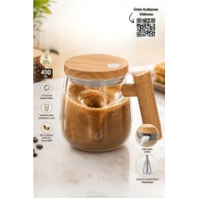 Deer Home Şarjlı 400ML Otomatik Karıştırıcı Cam Bardak Kahve Fincanı Kupa Süt Kahve Protein Karıştırıcı Bardak