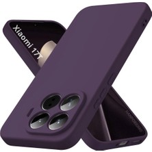 HANPORIUM Xiaomi 17T Uyumlu Silikon Kılıf - Pastel Renk Tonu Kamera Korumalı Esnek Kapak - Mor