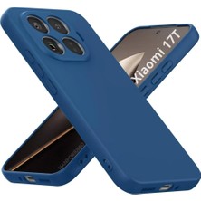 HANPORIUM Xiaomi 17T Uyumlu Silikon Kılıf - Pastel Renk Tonu Kamera Korumalı Esnek Kapak - Lacivert