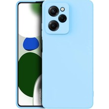 HANPORIUM Poco X5 Pro 5g Uyumlu Silikon Kılıf - Pastel Renk Tonu Kamera Korumalı Esnek Kapak - Mavi