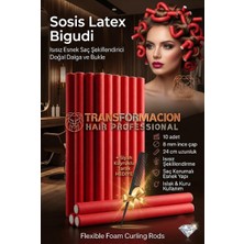 Hsc Bilişim Transformacion 10'lu Sosis Bigudi Seti 8mm | Ince Sıkı Bukle ve Lüle Için Isısız Esnek Saç Şekillen