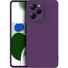 HANPORIUM Poco X5 Pro 5g Uyumlu Silikon Kılıf - Pastel Renk Tonu Kamera Korumalı Esnek Kapak - Mor