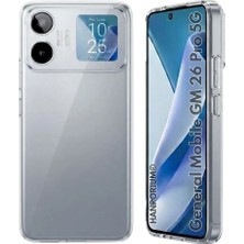 HANPORIUM General Mobile Gm 26 Pro Uyumlu Silikon Kılıf - Pastel Renk Tonu Kamera Korumalı Esnek Kapak - Şeffaf