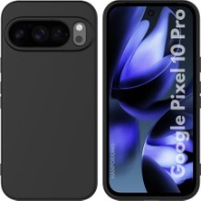 HANPORIUM Google Pixel 10 Pro Uyumlu Silikon Kılıf - Pastel Renk Tonu Kamera Korumalı Esnek Kapak - Siyah