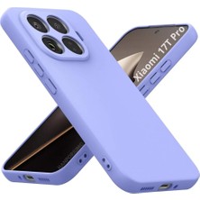 HANPORIUM Xiaomi 17T Pro Uyumlu Silikon Kılıf - Pastel Renk Tonu Kamera Korumalı Esnek Kapak - Lila