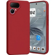 HANPORIUM Tecno Pova Curve 2 5g Uyumlu Silikon Kılıf - Pastel Renk Tonu Kamera Korumalı Esnek Kapak - Kırmızı