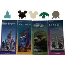 Hsc Bilişim Parks Guide Map Information Brochures Set Of (4) Magic Kingdom Epcot Animal Kingdom Hollywood Studi
