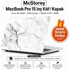 Hsc Bilişim Mcstorey Macbook Pro 15 Mermer Desenli Kılıf A1707 A1990 Uyumlu Baskılı Sert Kılıf Ince Hafif Koruy