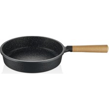 1001 Black Line Granit Döküm Tava 32 cm Siyah 32 cm
