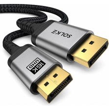 1001 80GBPS Displayport 2.1 Kablo 16K 60Hz 8k 120Hz 4K 240Hz UHBR20 Hdr Dsc 1.2A Örgülü Dp 2.1 Monitö