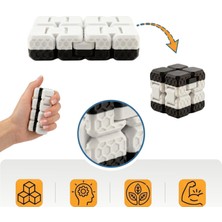 1001 Taraftar Rengini Seç Fidget Cube - (Siyah - Beyaz) - Dayanıklı Stres Küpü ve Konsantrasyon Arac