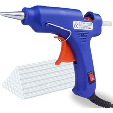 1001 20W Ince Silikon Tabancası – 10 Adet 7 mm Silikon Çubuğu Dahil, Hızlı Isınan Mini Sıcak Si
