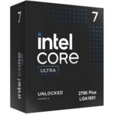 1001 Intel® Core™ Ultra 7 Işlemci 270K Plus 24 Çekirdek (8 P Çekirdeği + 16 E-Çekirdek) 5,5 Ghz'