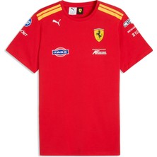 1001 Scuderia Ferrari F1 2026 Erkek Team Hypercar Sürücü Tişörtü - Kırmızı