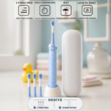 1001 Oral B2 Kids Care Şarj Edilebilir Diş Fırçası Mavi + 4 Adet Fırça Başlık
