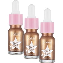 1001 Shine Bestie Highlighter Likit Aydınlatıcı 04 Sunset Pixie (3 Paketi)