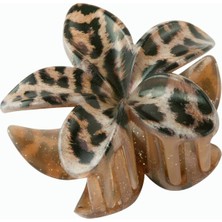 Bijuteri Net Leopar Desenli Lotus Mandal Toka 8 cm