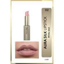 1001 Aura Silk Lipstick 02 Petal Silk Kremsi Yarı Parlak Ruj - Nude