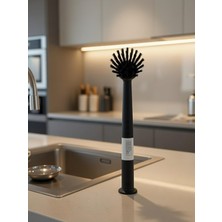1001 Bulaşık Fırçası 29 Cm, Siyah, Yapıştırmalı Vantuzlu