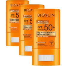 1001 Stick Spf 50 Hassas Bölgeler Için Yüksek Korumalı Güneş Kremi, 15 G (3 Paketi)