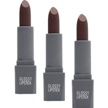 1001 Uzun Süre Kalıcı Yoğun Renk Veren Nemlendirici Parlak Ruj - Glossy Lipstick 316 Dusty Plum (3 Pa