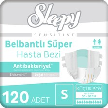 1001 Sensitive Antibakteriyel Süper Yetişkin Hasta Bezi Small 30X4 120 Adet
