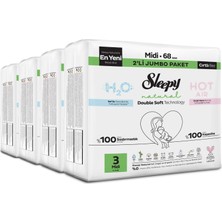 1001 Natural Double Soft Avantajlı Mega Paket Bebek Bezi 3 Numara Midi 272 Adet