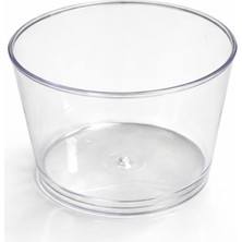 1001 Bodega Mika Tatlı Kabı 180 ml – Kapaksız Şeffaf Sert Plastik Tatlı Kasesi, 30 Adet