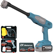 1001 Auhma ACR07M Reel 203PSI Çift Akülü Yeni Nesil Motor 12 Parça Profesyonel Oto Yıkama Tabancas�