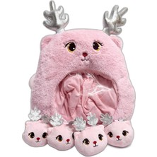 1001 Geyik Yavrulu Peluş Pembe