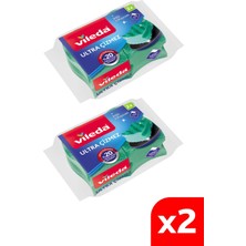 1001 2 Paket 2 Li Ultra Çizmez Oluklu Bulaşık Süngeri