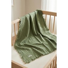 1001 Hamur 4 Katlı Müslin Bebek PIKESI%100 Pamuk 85X100 cm Yenidoğan Bebek Arabası Puset Örtüsü Ba